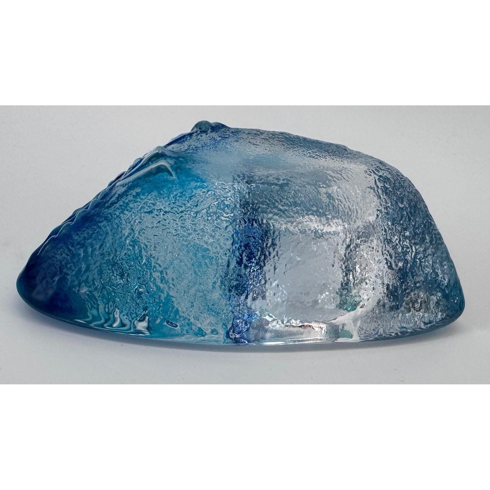 Mats Jonasson Maleras Crystal Butterfly Votive Blue Swirl Art Glass Sweden - Picture 8 of 15